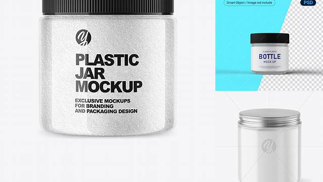 3631+ Clear Plastic Jar Mockup Premium Quality Freebie