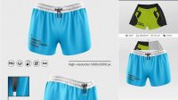 3631+ Fitness Shorts PSD Mockup Side View Free Downloadable PSD