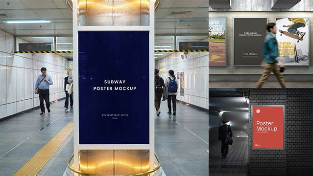 3631+ Subway Poster Mockup Free Design Resource