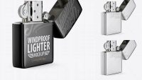 3632+ Metallic Lighter PSD Mockup Halfside View PSD for Creative Projects