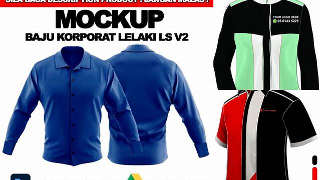 3632+ Mockup Baju Korporat PSD Free Download