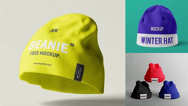 3633+ Beanie Mockup Free Elegant PSD Mockup