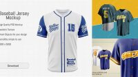 3636+ Mockup Baseball Jersey Free Graphic Design Resource