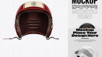 3636+ Vintage Motorcycle Helmet PSD Mockup Front View Customizable PSD Templates