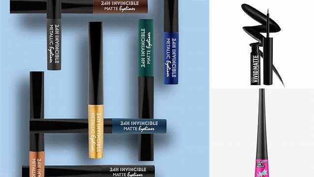 3638+ Matte Eyeliner Tube & Paper Box PSD Mockup Digital Download PSD for Free