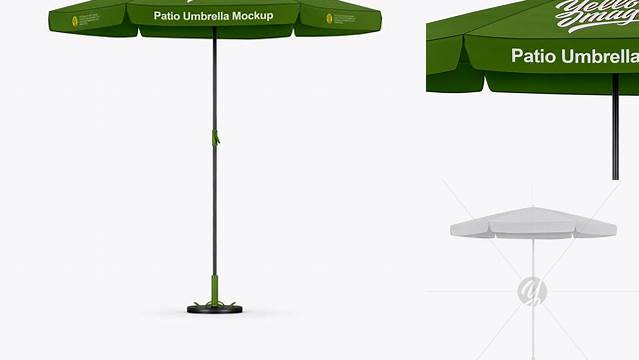 3638+ Matte Patio Umbrella PSD Mockup Front View Free Mockup PSD Template