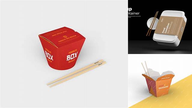 3638+ Wok Box Mockup PSD Download