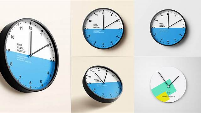 3639+ Free Clock Mockup PSD Free Download