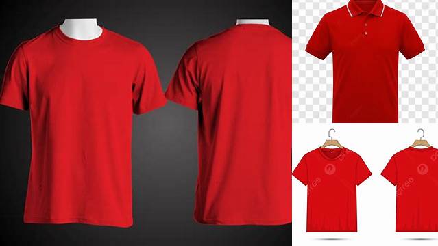 364+ Mockup Kaos Merah Polos Professional PSD Mockup