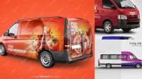 3640+ Passenger Van PSD Mockup Back View Download Exclusive PSD Mockups