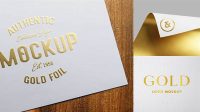 3644+ Gold Foil Mockup Best for Showcase