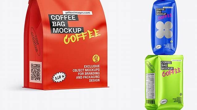 3648+ Glossy Coffee Bag With Tin-Tie PSD Mockup Custom PSD Mockup Template