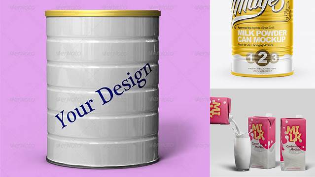 3648+ Milk Powder Can Mockup Free Free Photoshop Mockup Design