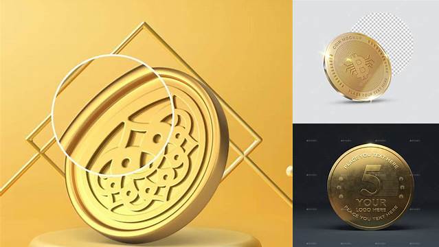 3653+ Gold Coin Mockup Free Layered Photoshop Template