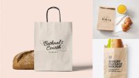 3664+ Kraft Paper Bakery Bag PSD Mockup Elegant and Stylish Mockup