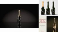 3666+ Premium Champagne Bottle HQ PSD Mockup High-Resolution PSD Download