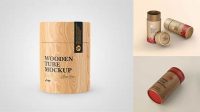 3668+ Wooden Tube PSD Mockup Half Side View Premium Free Graphic Resource