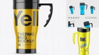 3673+ Aluminium Thermo Mug PSD Mockup Exclusive and Stylish Design PSD