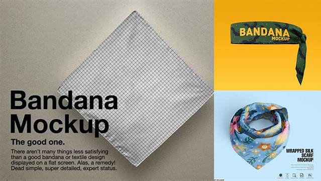 3676+ Bandana Mockup Free Download Professional Graphic PSD Download