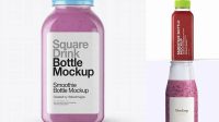 3676+ Square Blueberry Smoothie Bottle PSD Mockup Download Free Premium Design PSD