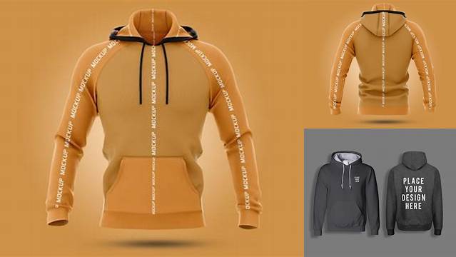 3679+ Men’s Hooded Sweatshirt PSD Mockup Back View Elegant and Stylish Free PSD