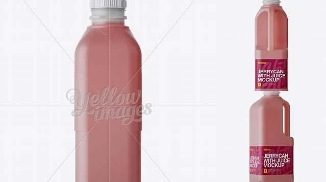 368+ Plastic Red Juice Jug PSD Mockup Front and Back Views High-End PSD Download