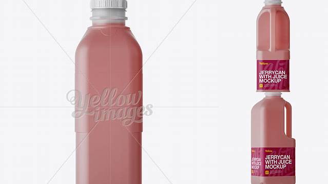 368+ Plastic Red Juice Jug PSD Mockup Front and Back Views High-End PSD Download