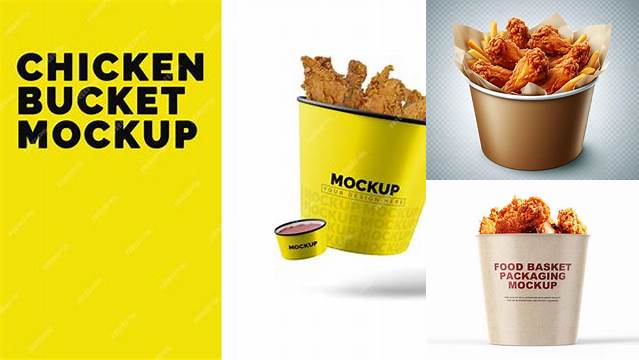 3680+ Fried Chicken Bucket Mockup Premium Design Freebie