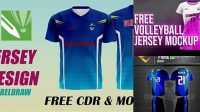 3685+ Mockup Jersey Voli Cdr Premium Design Freebie