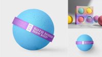 3686+ Bath Bomb Mockup Customizable PSD