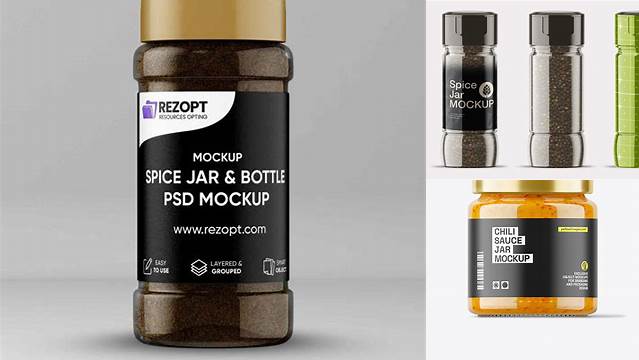 3687+ Spice Bottle Mockup Creative Layered Design File