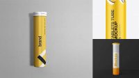 3688+ Matte Plastic Effervescent Tablets Tube PSD Mockup Front View Free PSD Mockup Resource