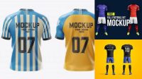 3697+ Camiseta De Futbol Mockup Smart Layer PSD