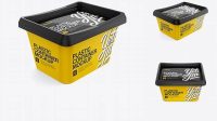 3701+ 500g Glossy Butter Tub PSD Mockup Halfside View High-Angle Shot Free Graphic Mockup PSD