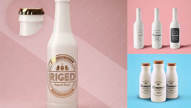 3701+ 750ml Ceramic Bottle PSD Mockup Premium Quality PSD Freebie