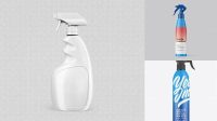 3706+ 500ml Bottle with Trigger Spray Top PSD Mockup High-Quality Digital Mockup Resource