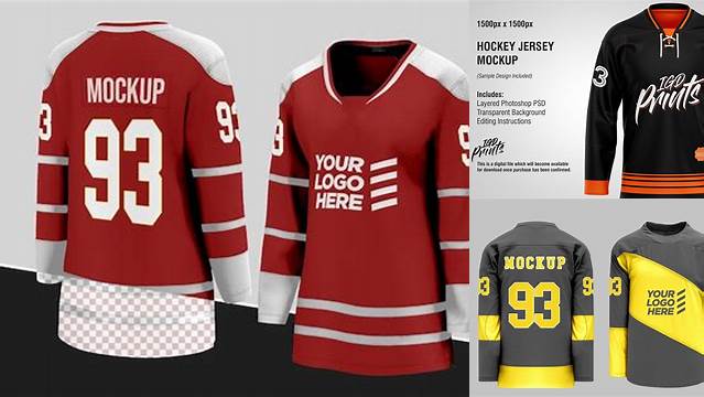 3708+ Hockey Jersey Mockup Creative Digital PSD Download