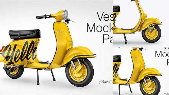 371+ Vespa Scooter PSD Mockup Right Side View Creative Design Mockup