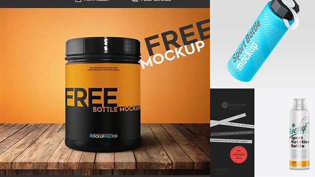 3711+ Glossy Plastic Sport Nutrition Bottle PSD Mockup Advanced Photoshop Template