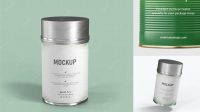 3716+ Glossy Round Tin Can Box PSD Mockup Premium Freebie for Designers