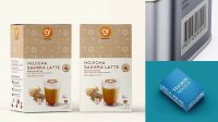 3724+ Matte Tea Box PSD Mockup Half Side View High-Angel Shot Creative Design Mockup