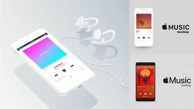 3725+ Apple Music Mockup PSD Download