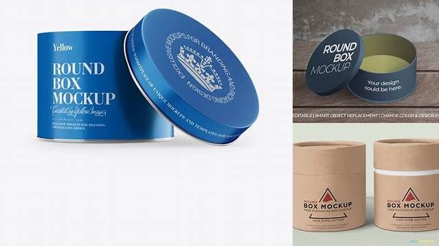 3726+ Opened Matte Metal Round Box PSD Mockup Free PSD for Designers