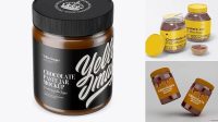 3728+ Chocolate Spread Jar PSD Mockup High-Angle Shot Digital Resource Free Download