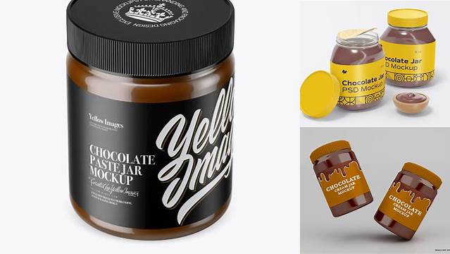 3728+ Chocolate Spread Jar PSD Mockup High-Angle Shot Digital Resource Free Download