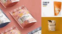 3728+ Stand Up Pouch PSD Mockup Half Side View Exclusive Free PSD Mockups