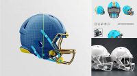 3729+ American Football Helmet PSD Mockup Right View High-Quality Design Free PSD