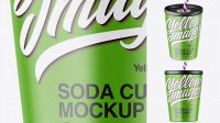 3730+ Matte Soda Cup With Straw PSD Mockup Exclusive Digital PSD Resource