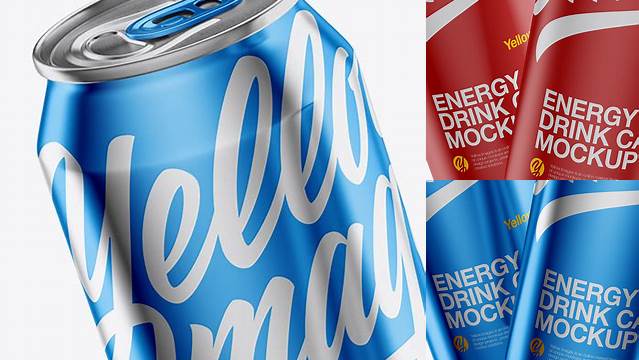 3732+ Two 500ml Metallic Aluminium Cans PSD Mockup Unique Free Photoshop Files