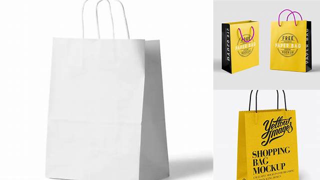 3733+ White Paper Shopping Bag / Half Side View PSD Mockup Download Free Premium Design PSD